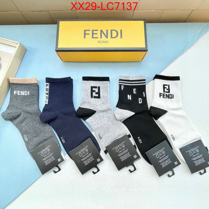 Sock-Fendi cheap high quality replica ID: LC7137 $: 29USD