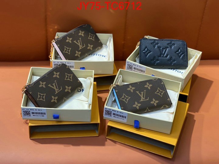 LV Bags(TOP)-Wallet replica aaaaa+ designer ID: TC6712 $: 75USD,