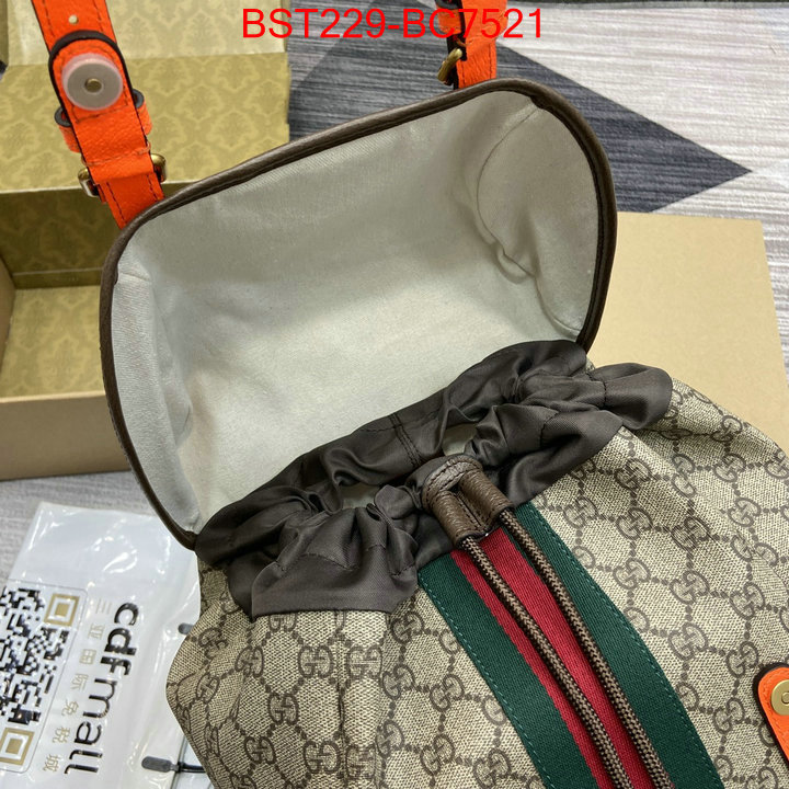 Gucci Bags(TOP)-Backpack- replcia cheap from china ID: BC7521 $: 229USD,