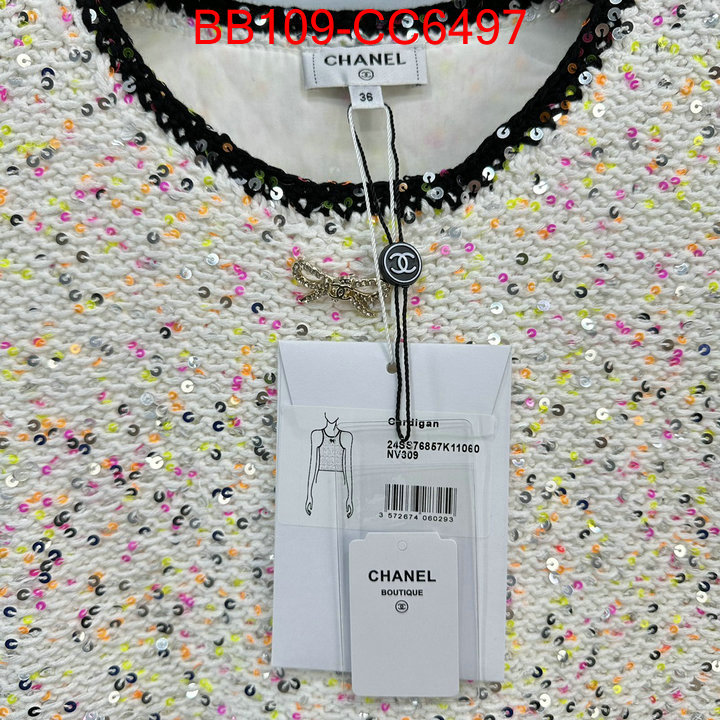 Clothing-Chanel where to buy replicas ID: CC6497 $: 109USD