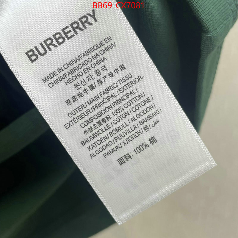 Clothing-Burberry designer 7 star replica ID: CX7081 $: 69USD