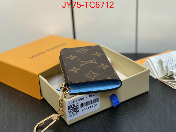 LV Bags(TOP)-Wallet replica aaaaa+ designer ID: TC6712 $: 75USD,