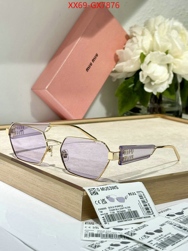 Glasses-Miu Miu best capucines replica ID: GX7876 $: 65USD