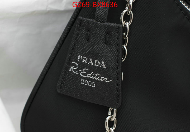 Prada Bags(4A)-Re-Edition 2005 china sale ID: BX8636 $: 69USD,