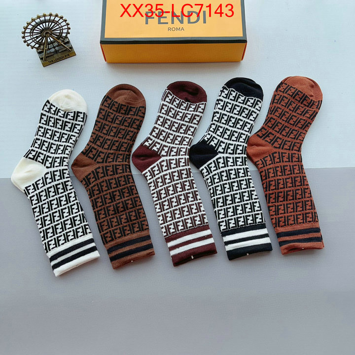 Sock-Fendi buy high-quality fake ID: LC7143 $: 35USD