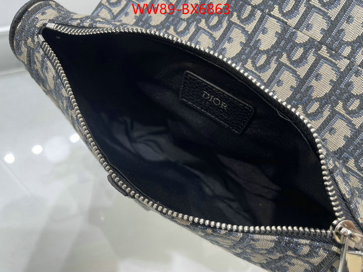 Dior Bags(4A)-Saddle- first copy ID: BX6863 $: 89USD,