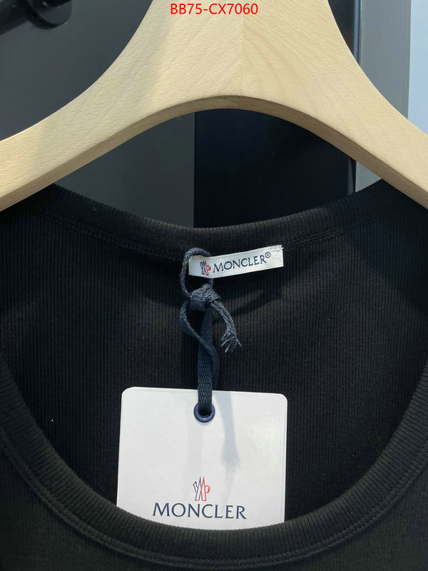 Clothing-Moncler the highest quality fake ID: CX7060 $: 75USD