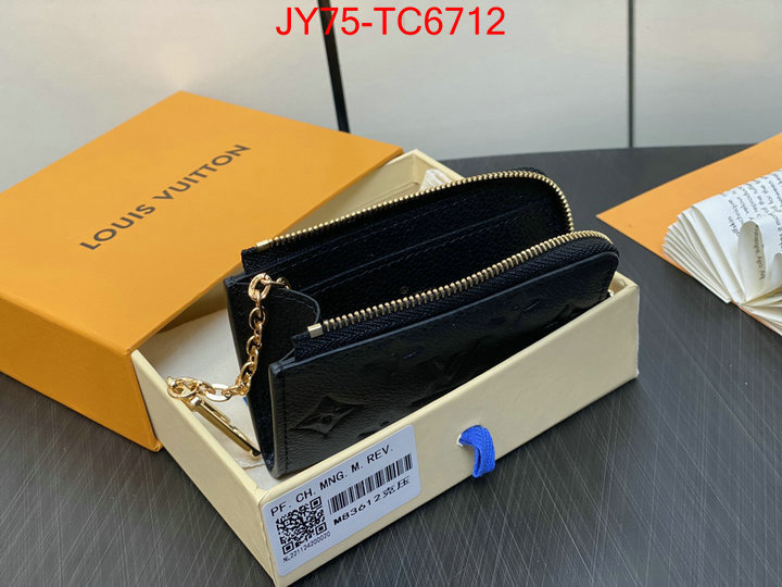 LV Bags(TOP)-Wallet replica aaaaa+ designer ID: TC6712 $: 75USD,