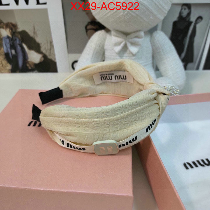 Hair band-MIU MIU luxury shop ID: AC5922 $: 29USD