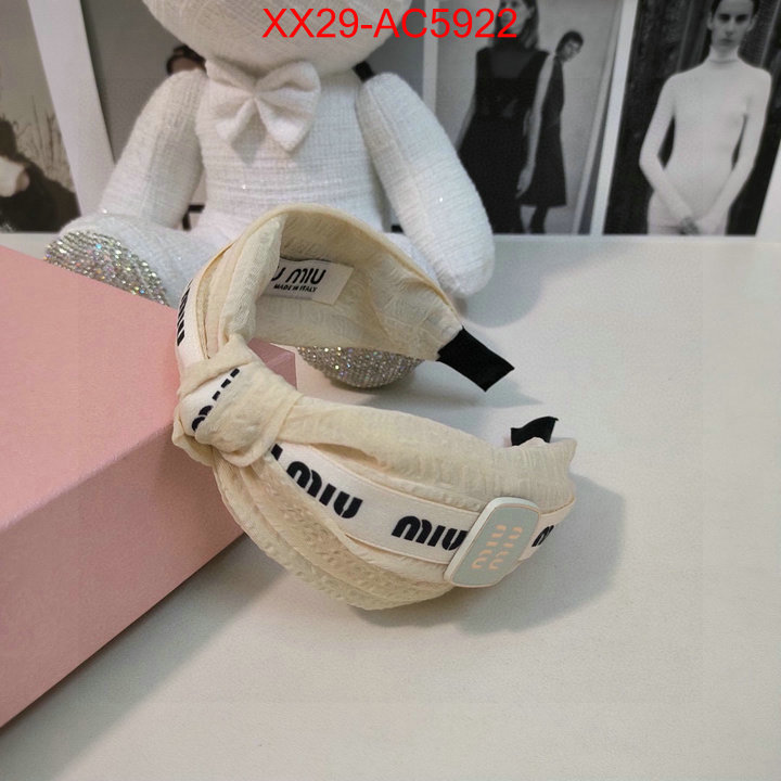 Hair band-MIU MIU luxury shop ID: AC5922 $: 29USD