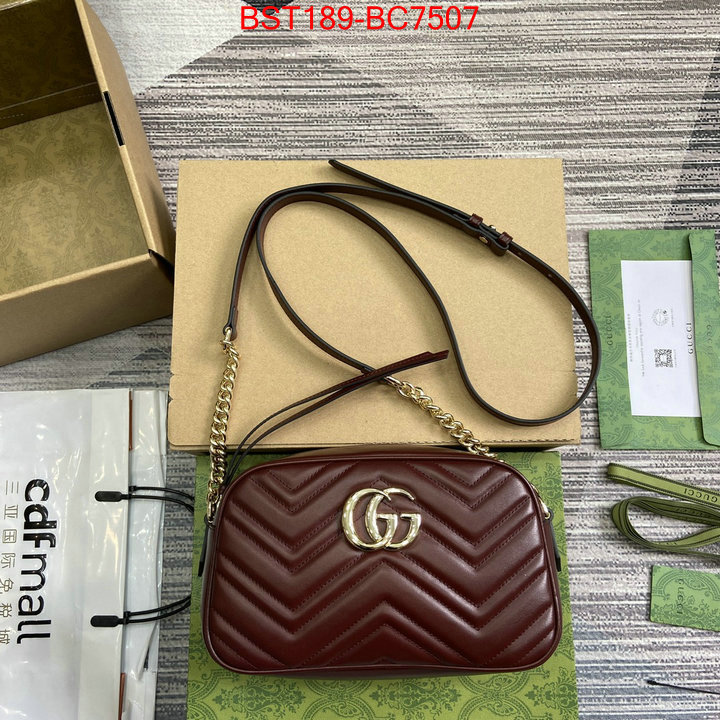 Gucci Bags(TOP)-Marmont what best designer replicas ID: BC7507 $: 189USD,