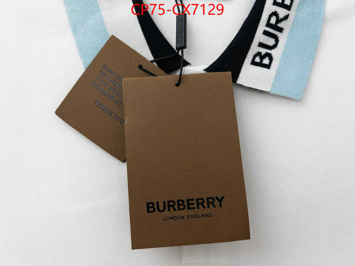 Clothing-Burberry best quality replica ID: CX7129 $: 75USD