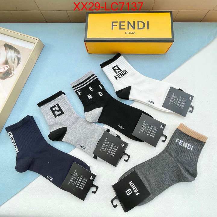 Sock-Fendi cheap high quality replica ID: LC7137 $: 29USD