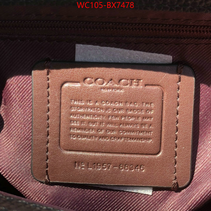 Coach Bags(4A)-Diagonal best knockoff ID: BX7478 $: 105USD,