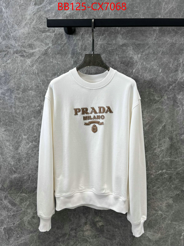 Clothing-Prada 2024 aaaaa replica customize ID: CX7068 $: 125USD