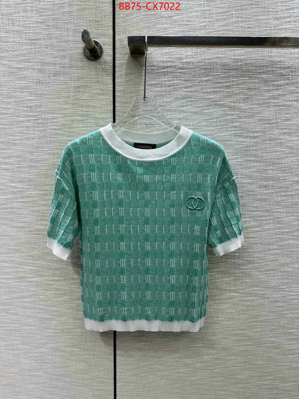 Clothing-Chanel same as original ID: CX7022 $: 75USD