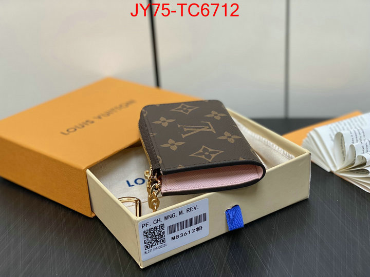 LV Bags(TOP)-Wallet replica aaaaa+ designer ID: TC6712 $: 75USD,