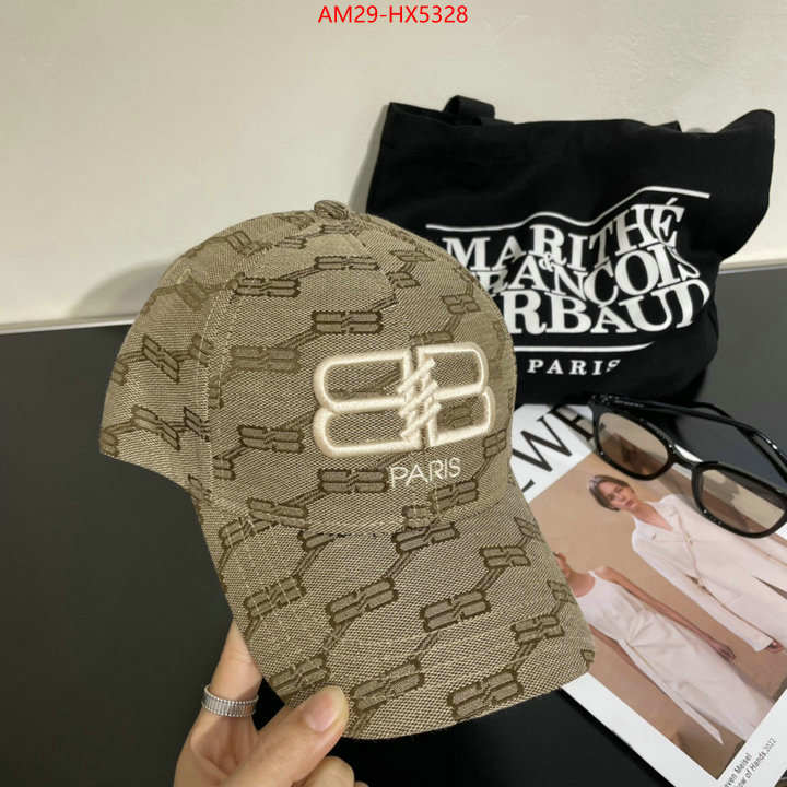 Cap(Hat)-Balenciaga cheap high quality replica ID: HX5328 $: 29USD