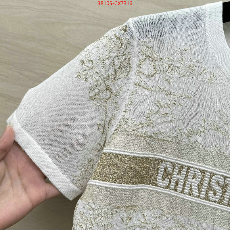 Clothing-Dior top brands like ID: CX7316 $: 105USD