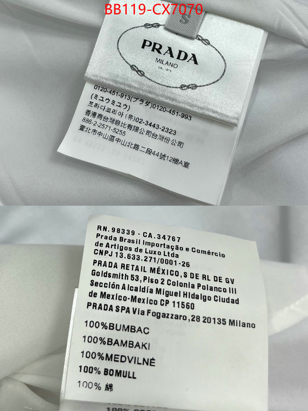 Clothing-Prada found replica ID: CX7070 $: 119USD