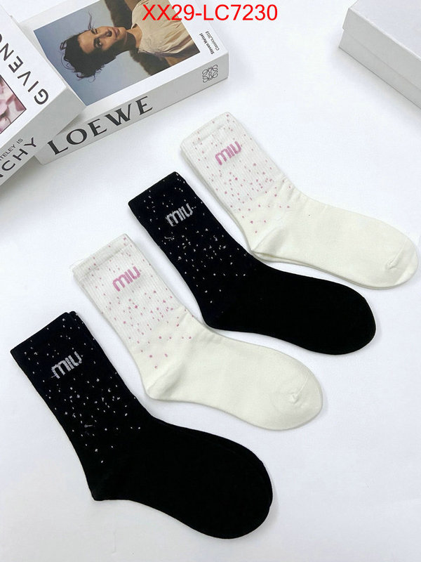 Sock-Miu Miu designer 7 star replica ID: LC7230 $: 29USD