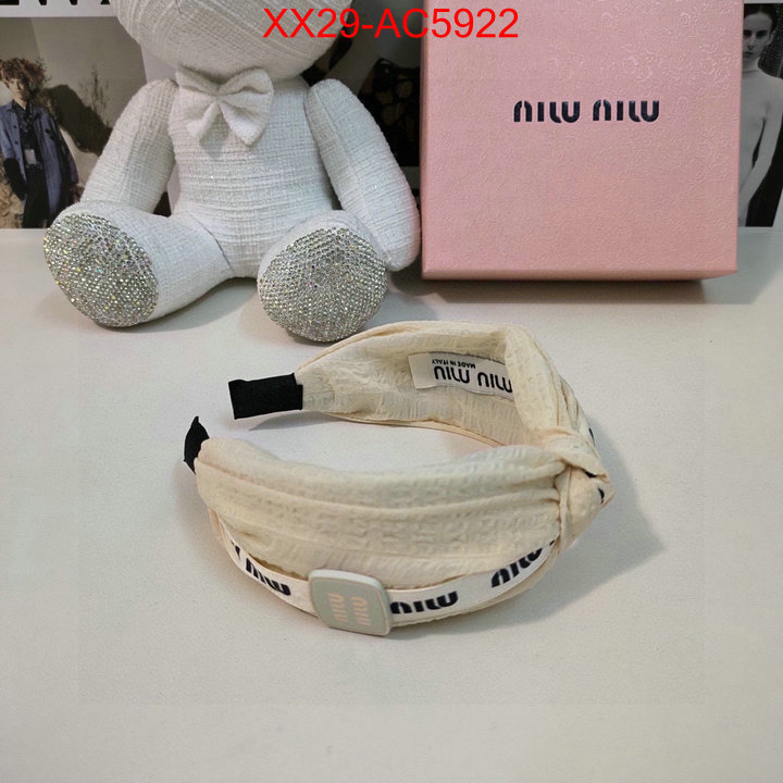 Hair band-MIU MIU luxury shop ID: AC5922 $: 29USD