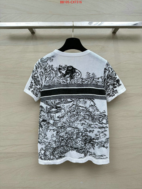 Clothing-Dior top brands like ID: CX7316 $: 105USD