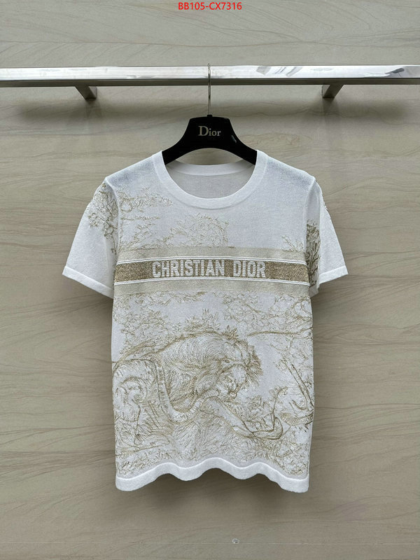 Clothing-Dior top brands like ID: CX7316 $: 105USD