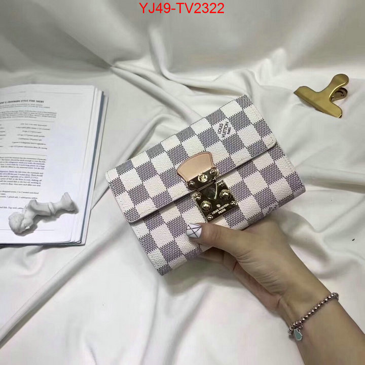 LV Bags(4A)-Wallet is it ok to buy ID: TV2322 $: 49USD