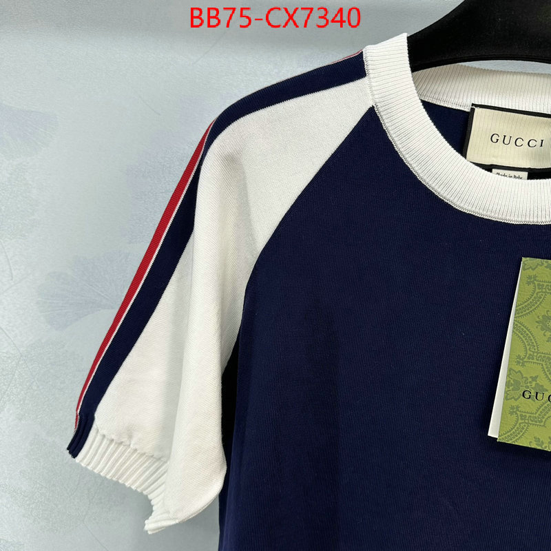 Clothing-Gucci where can i buy the best quality ID: CX7340 $: 75USD