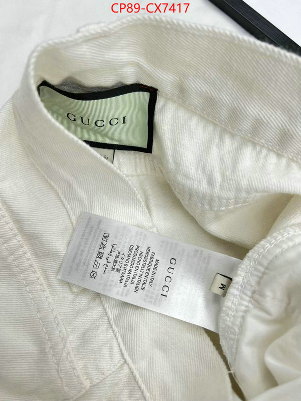 Clothing-Gucci best wholesale replica ID: CX7417 $: 89USD