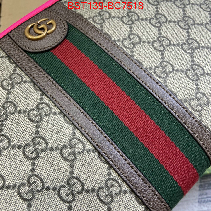 Gucci Bags(TOP)-Clutch- wholesale replica shop ID: BC7518 $: 139USD,