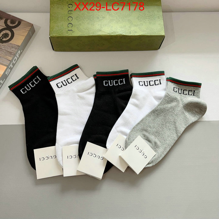 Sock-Gucci mirror copy luxury ID: LC7178 $: 29USD
