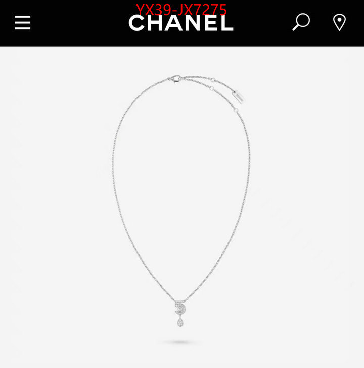 Jewelry-Chanel wholesale replica shop ID: JX7275 $: 39USD