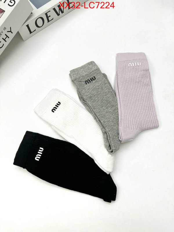 Sock-Miu Miu designer 7 star replica ID: LC7224 $: 32USD