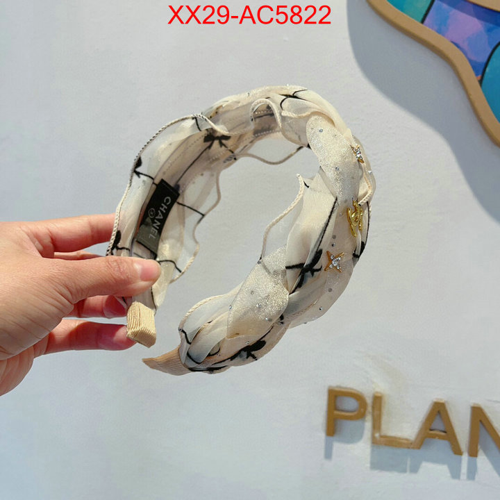 Hair band-Chanel knockoff highest quality ID: AC5822 $: 29USD