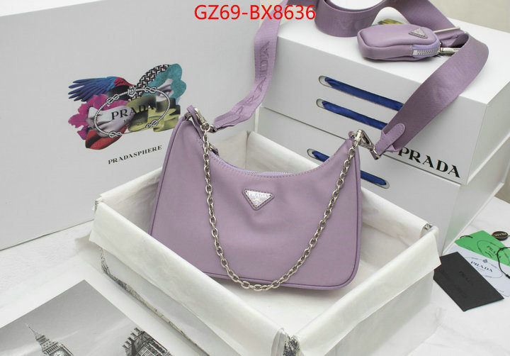 Prada Bags(4A)-Re-Edition 2005 china sale ID: BX8636 $: 69USD,