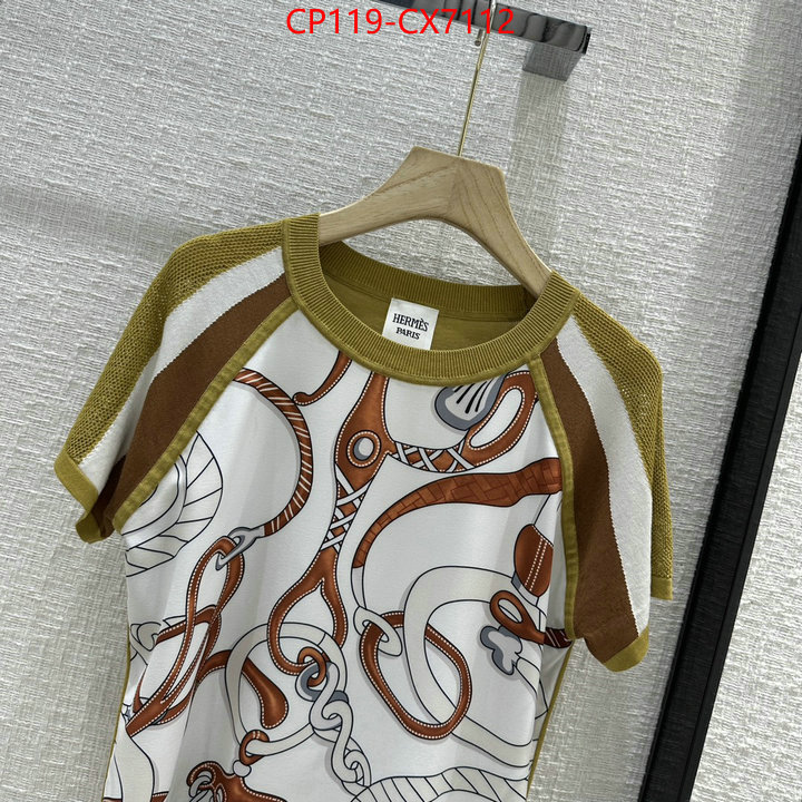 Clothing-Hermes top fake designer ID: CX7112 $: 119USD