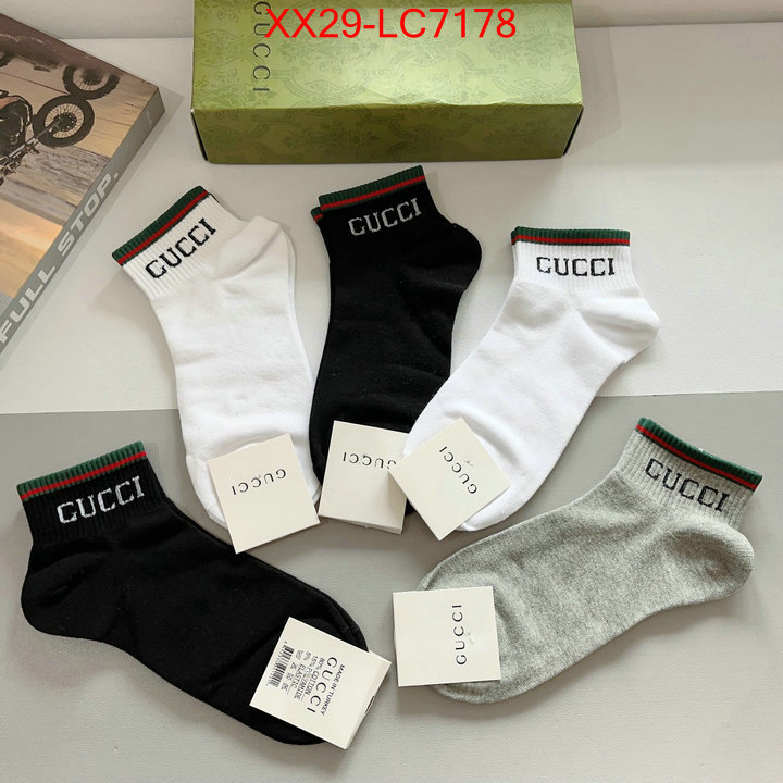Sock-Gucci mirror copy luxury ID: LC7178 $: 29USD