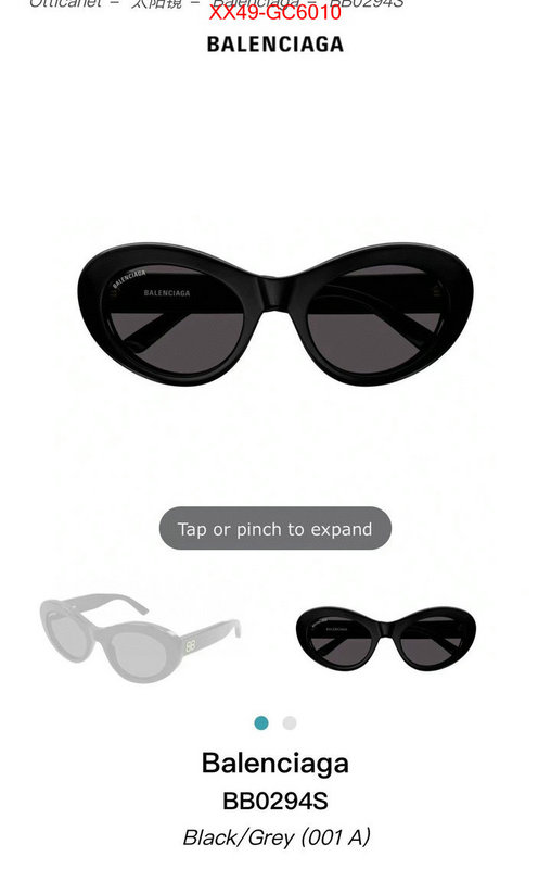 Glasses-Balenciaga designer wholesale replica ID: GC6010 $: 49USD