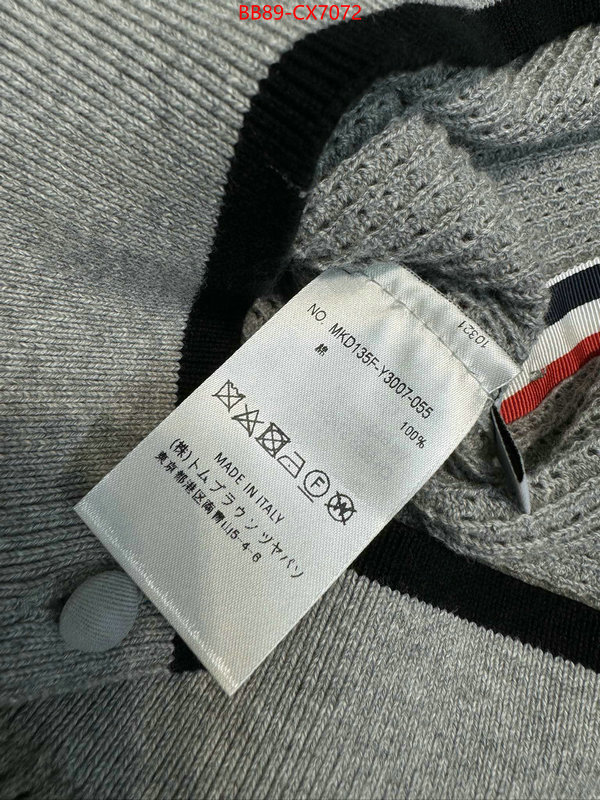 Clothing-Thom Browne for sale cheap now ID: CX7072 $: 89USD