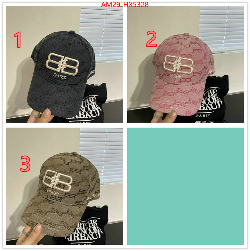 Cap(Hat)-Balenciaga cheap high quality replica ID: HX5328 $: 29USD