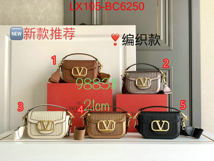 Valentino Bags(4A)-LOC-V Logo highest quality replica ID: BC6250 $: 105USD,