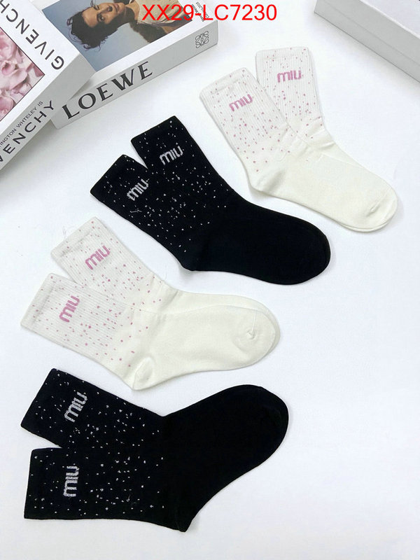 Sock-Miu Miu designer 7 star replica ID: LC7230 $: 29USD