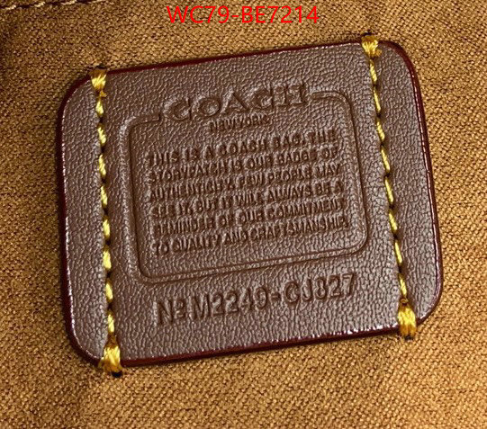 Coach Bags(4A)-Crossbody- high quality happy copy ID: BE7214 $: 79USD,