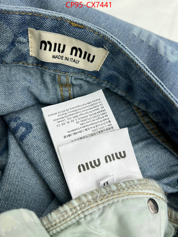 Clothing-MIU MIU aaaaa+ replica designer ID: CX7441 $: 95USD