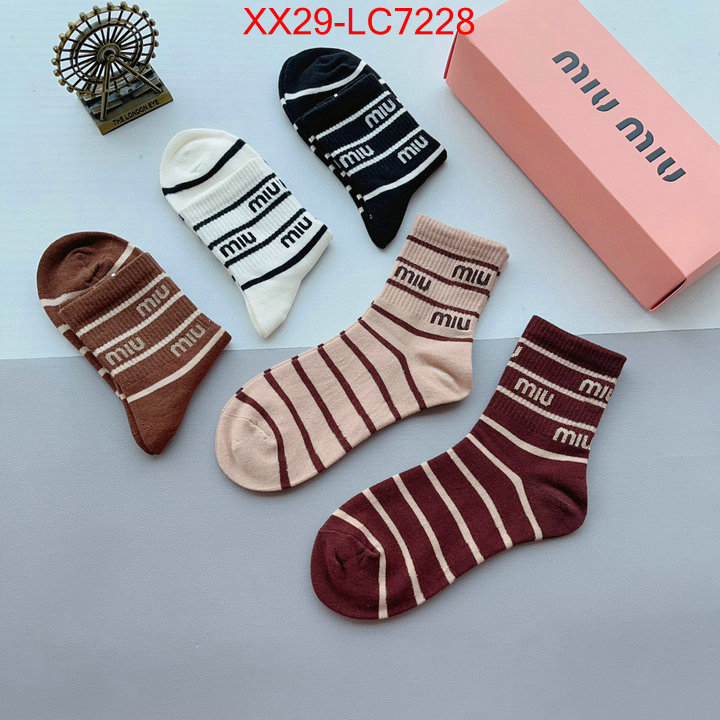 Sock-Miu Miu top grade ID: LC7228 $: 29USD