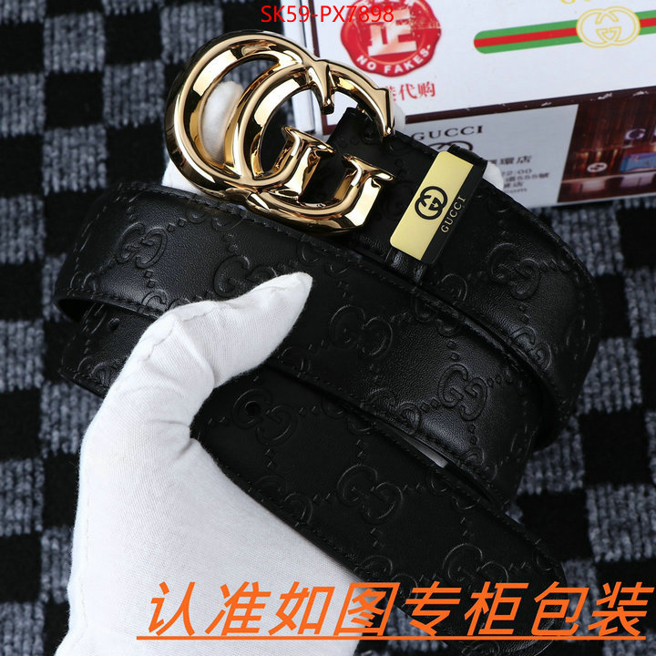 Belts-Gucci top 1:1 replica ID: PX7898 $: 59USD