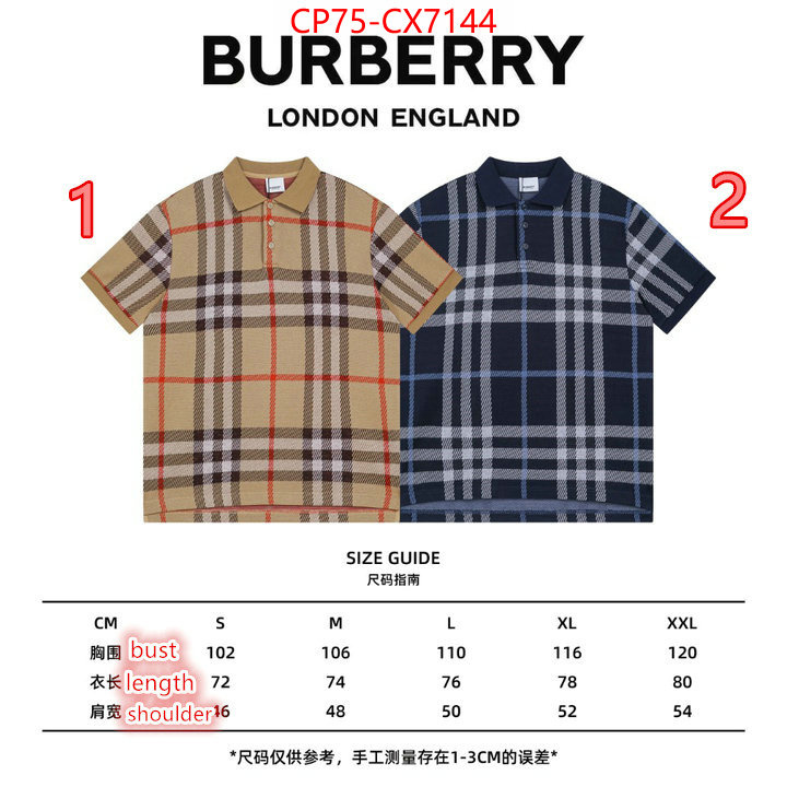Clothing-Burberry online shop ID: CX7144 $: 75USD