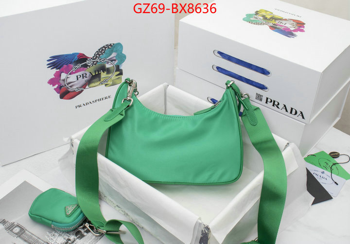 Prada Bags(4A)-Re-Edition 2005 china sale ID: BX8636 $: 69USD,